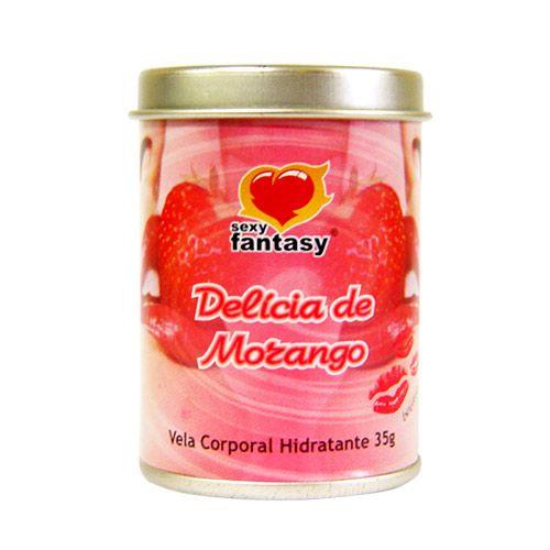 Vela Hidratante para Massagem Delícia de Morango