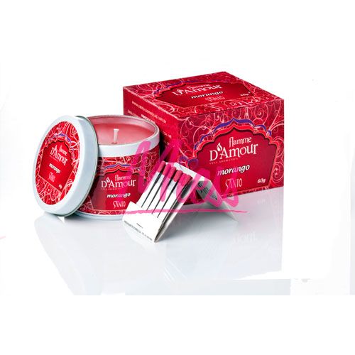 Flamme D'Amour Vela Aromática Morango Santo