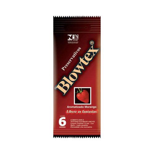 Preservativos Blowtex Aromatizado Morango 6un