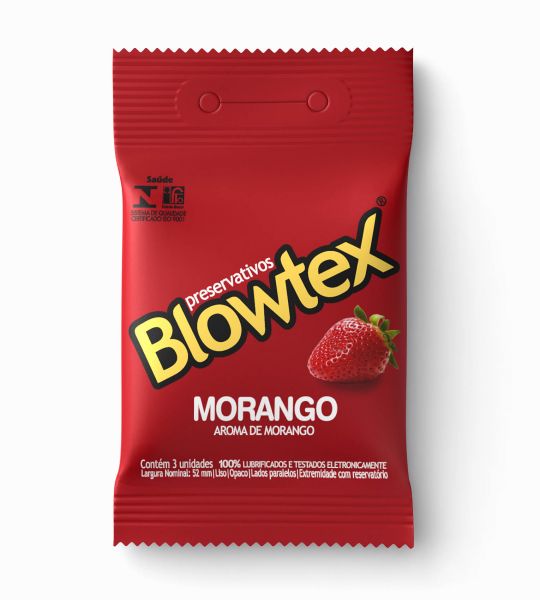 Preservativos Blowtex Aromatizado Morango 3un