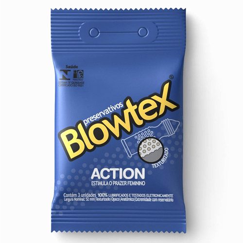 Preservativos Blowtex Action Estimula o Prazer Feminino 3un