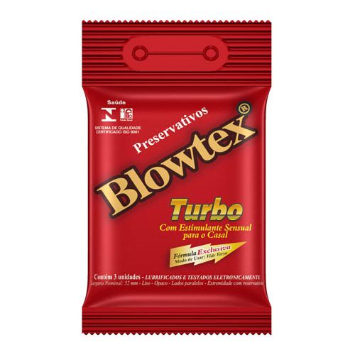 Preservativos Blowtex Turbo Com Estimulante Sexual 3un