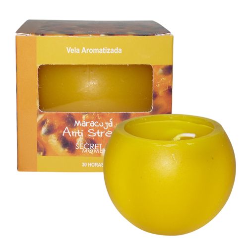 Vela Aromatizada Maracujá Anti Stress 30horas Secret Moments